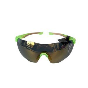 Kreedom Polarized Sports Sunglasses UV Protection Neon Green Peach Cycling NEW
